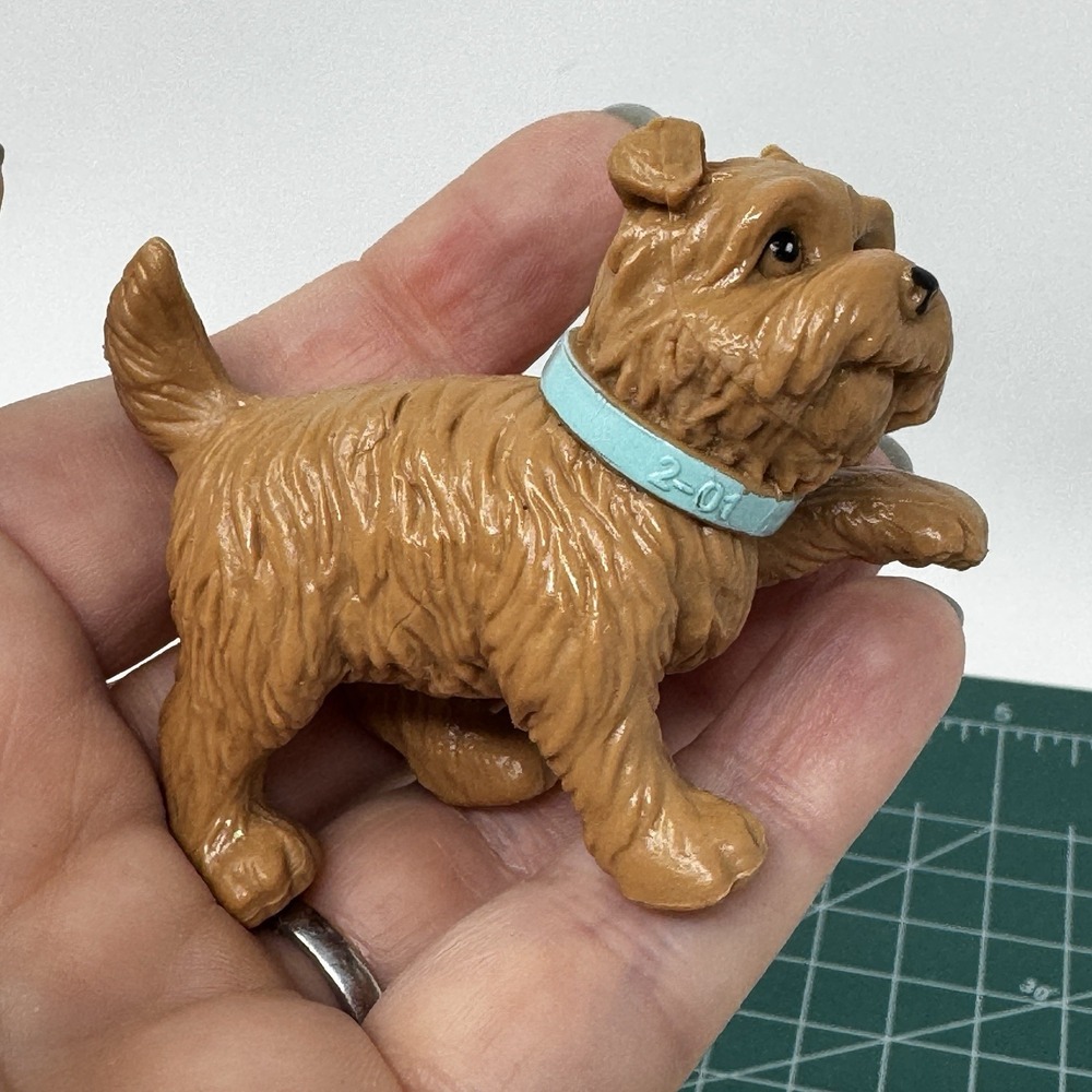 Barbie Posh Pets Yorkie Dog Figurine Yorkshire Terrier Brown Puppy Figure